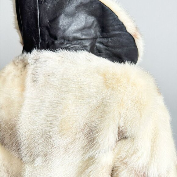 Vintage Eaton's Patchwork Blonde Mink Custom Made A line fur Coat S - Picture 9 of 15